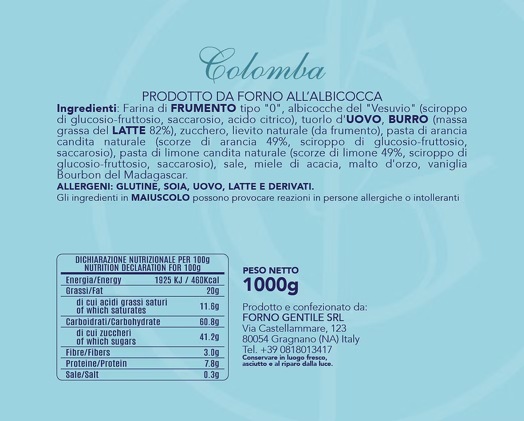 Colomba all'Albicocca - Forno Gentile Gragnano