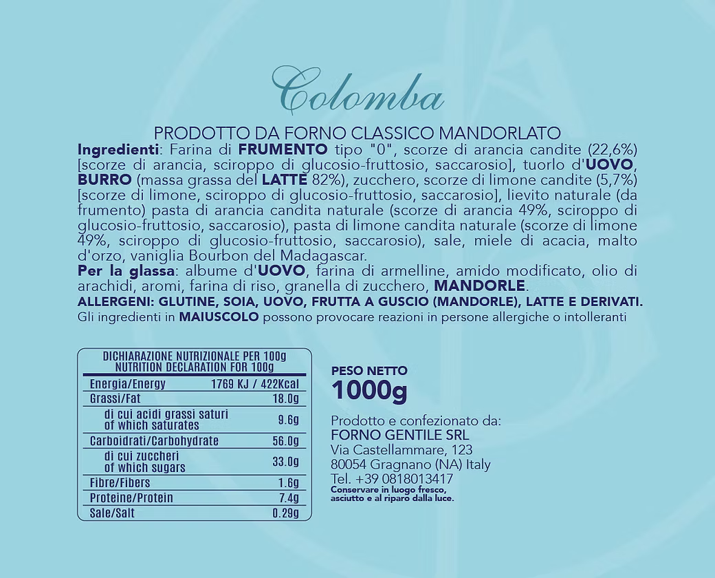 Colomba Classica - Forno Gentile Gragnano