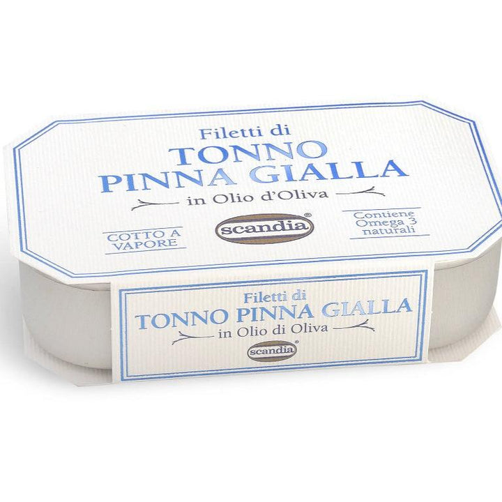 Filetti di Tonno Pinna Gialla in Olio d'Oliva 120g - Scandia